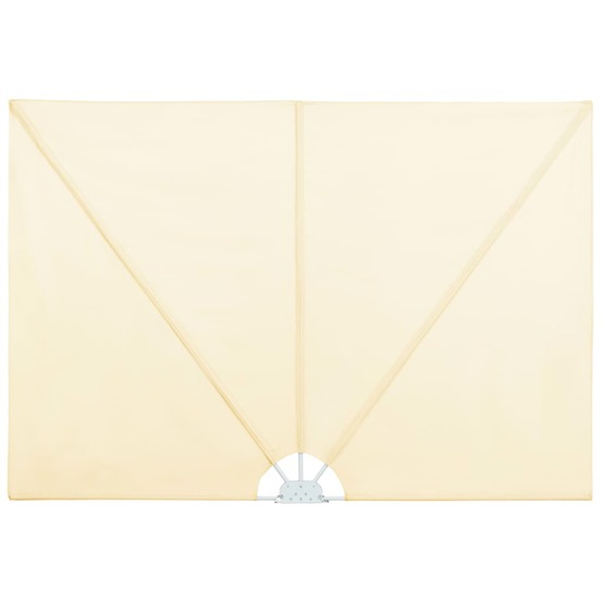 Auvent latéral pliable de terrasse crème 400 x 200 cm