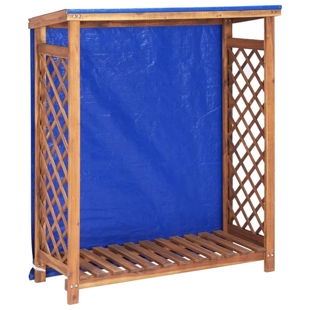Remise à bois de chauffage 105x38x115 cm bois d'acacia solide