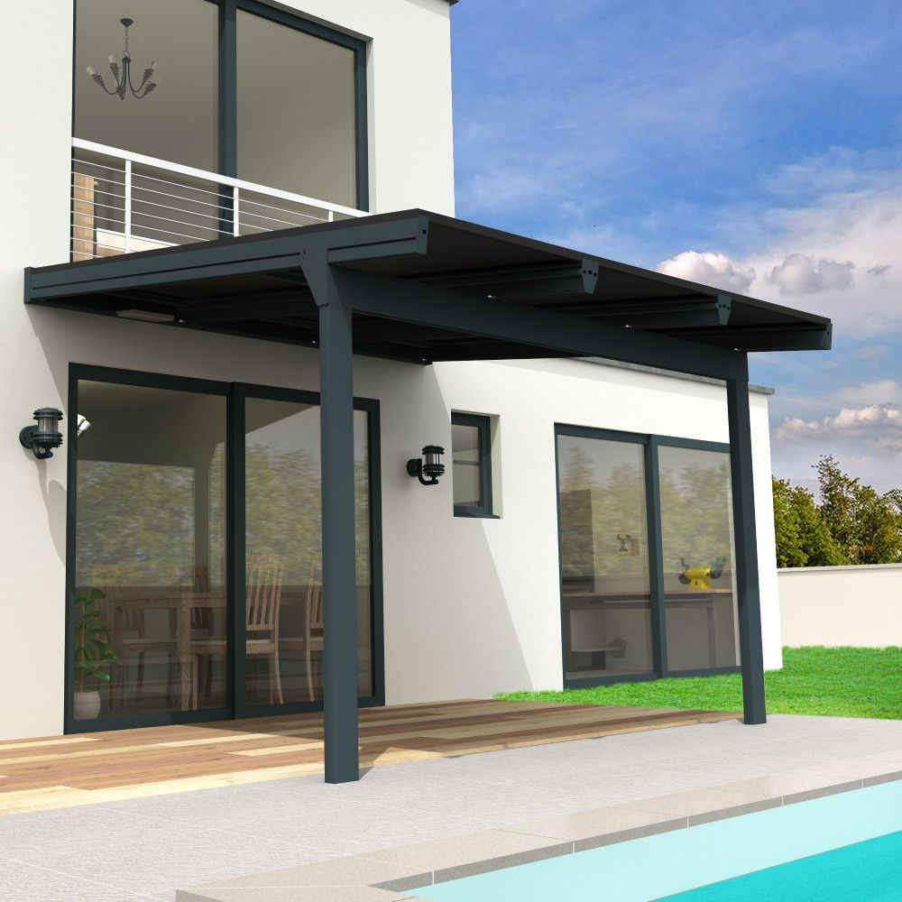 Pergola solaire cornaline 4,590x3,492 m 8 panneaux 3200w