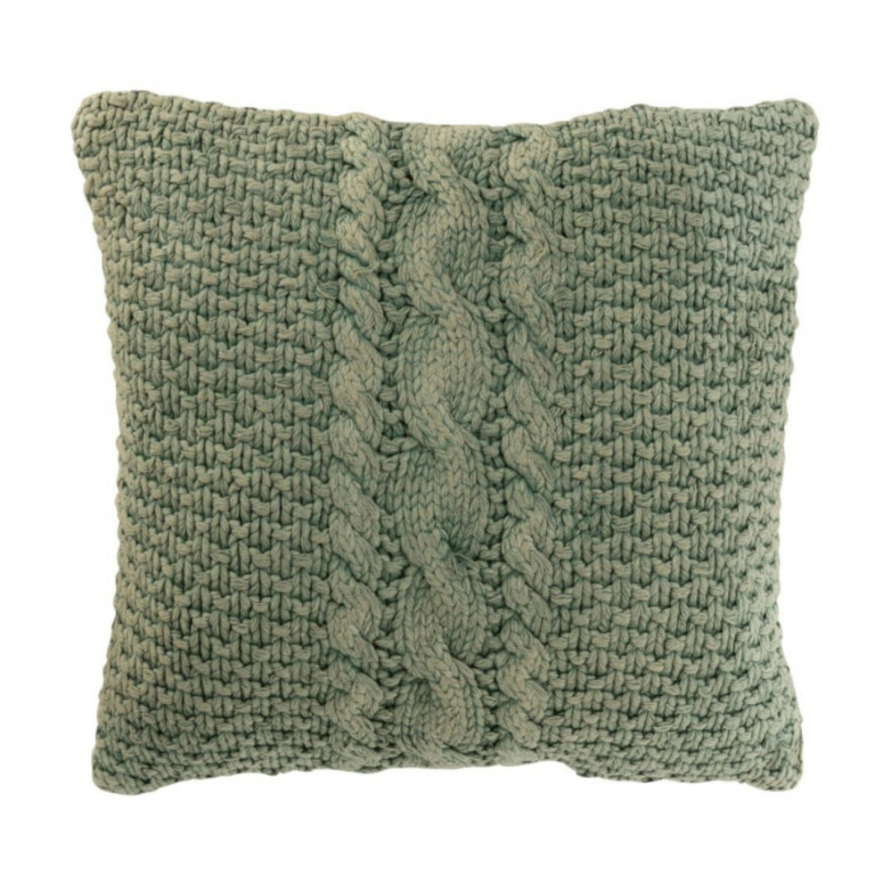 Coussin en tricot tressé 