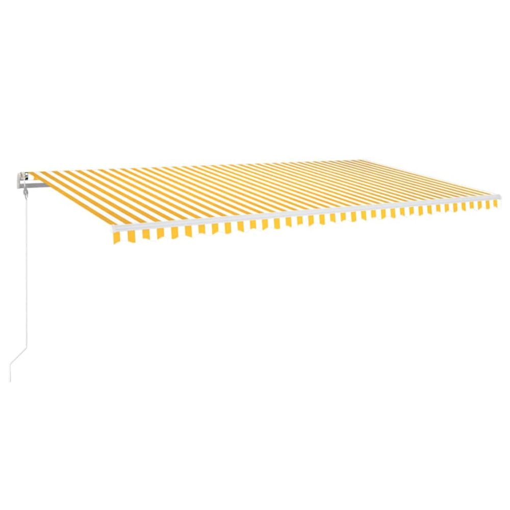 Auvent rétractable automatique 600x350 cm jaune et blanc