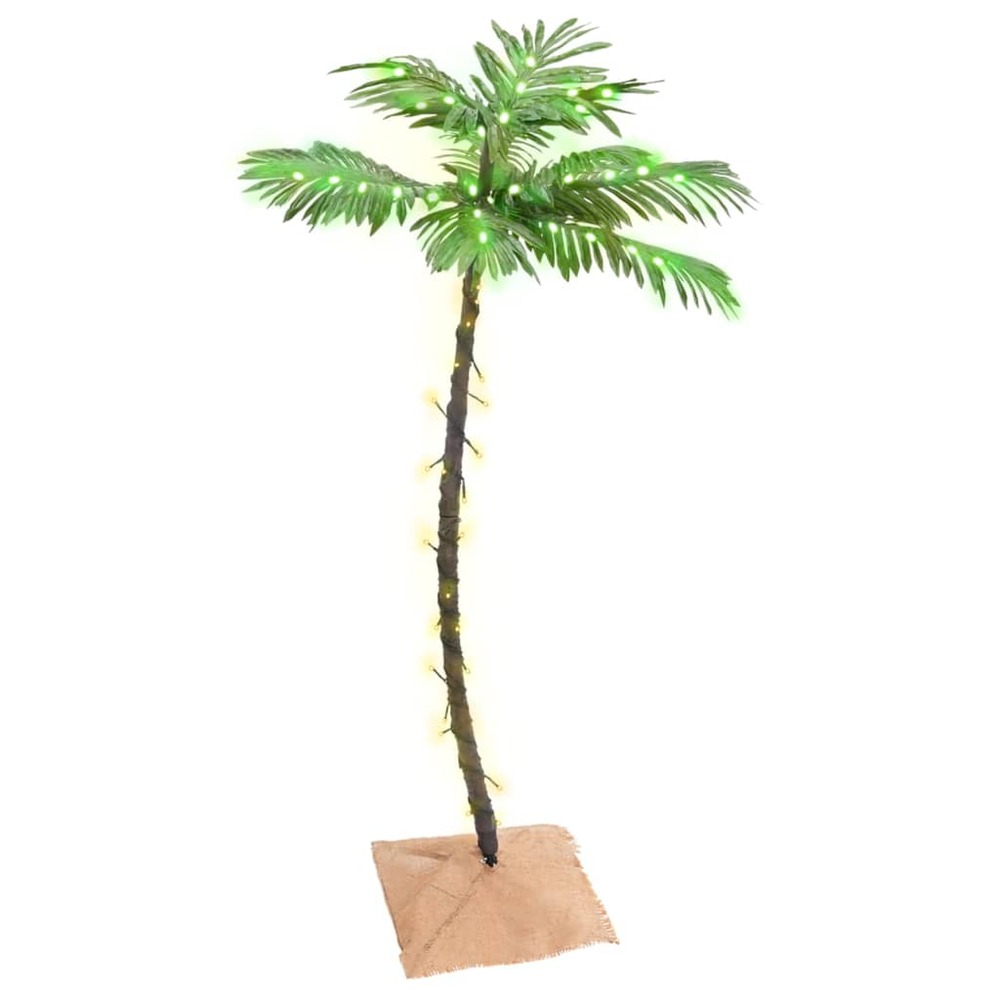 Palmier à led 72 led blanc chaud 120 cm