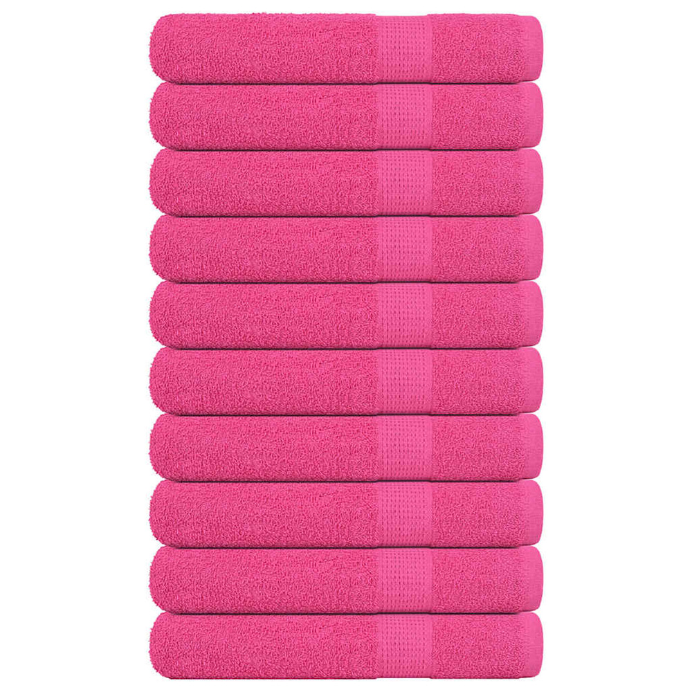 Serviettes de sauna frogn 10 pcs rose 80x200 cm 360 g/m²