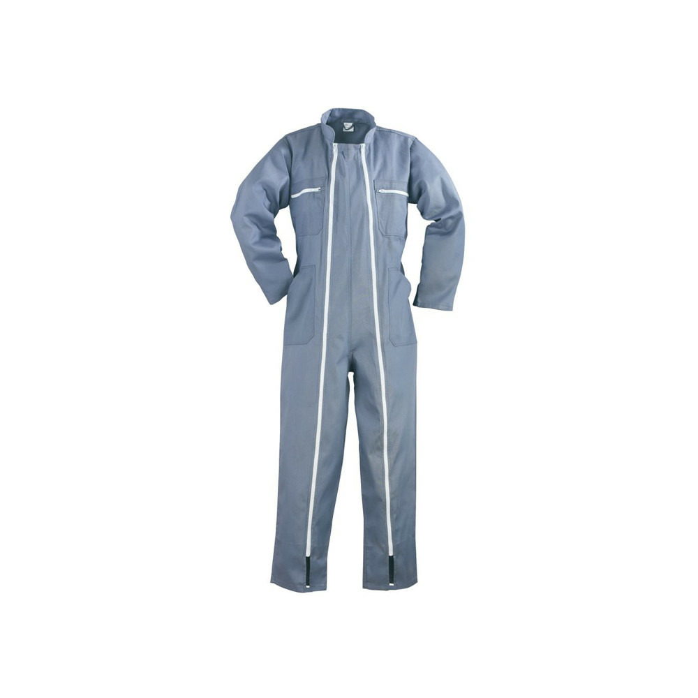 Combinaisons de travail workwear à double zips factory gris t3xl euro protection 74536