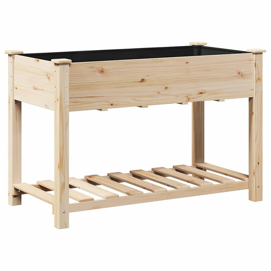 Cache-pot de jardin avec étagère beige 115 x 59 x 76,5 cm