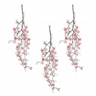Chute plante artificielle cerisier rose clair 78cm lot de 3