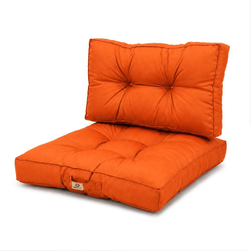 Coussins pour salon de jardin capitonné 50x50cm orange
