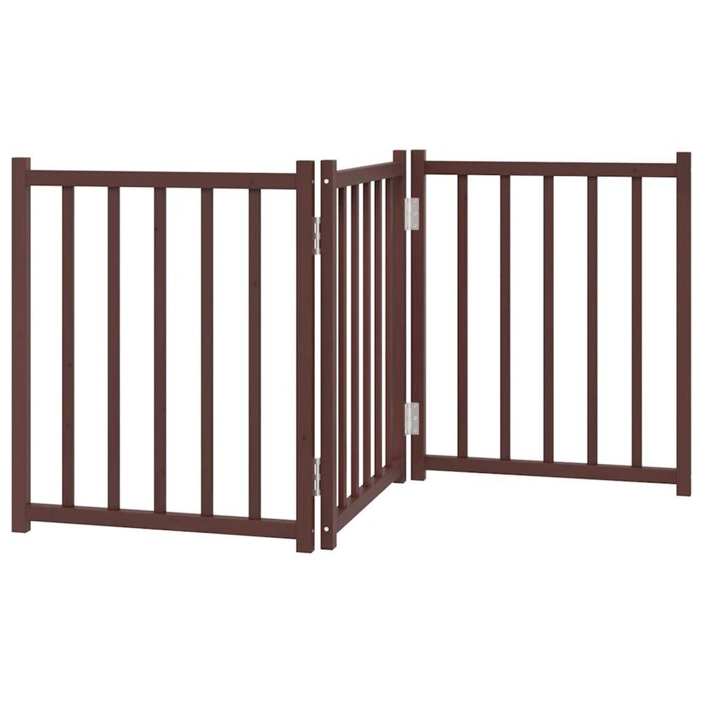 Barrière pour chien pliable 3 panneaux 150 cm bois sapin massif