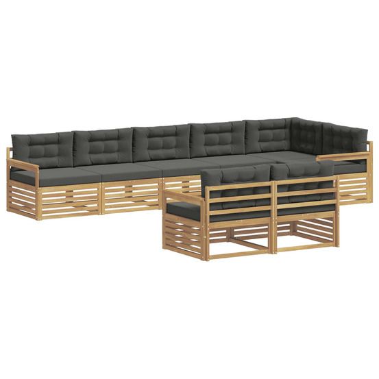 Ensemble de canapés d'extérieur 8 pc blanc et anthracite