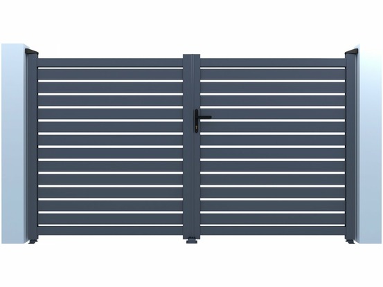 Portail aluminium semi ajouré