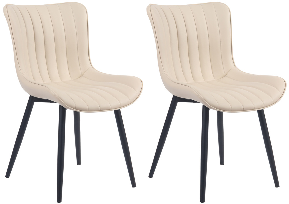 Lot de 2 chaises largo simili cuir