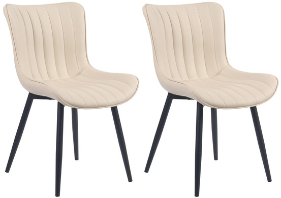 Lot de 2 chaises largo simili cuir