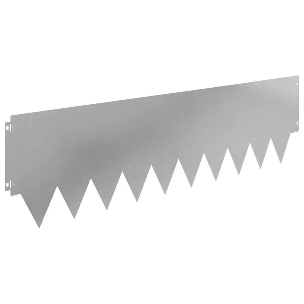 Bordure de pelouse 20 pc 103 x 30 cm acier argenté