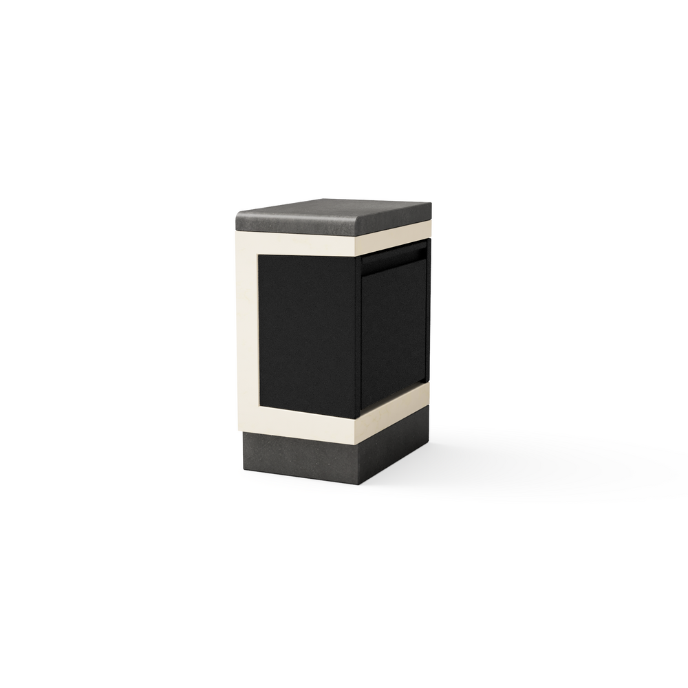 Module kitaway poubelle recyclage plinthe gris&blanc