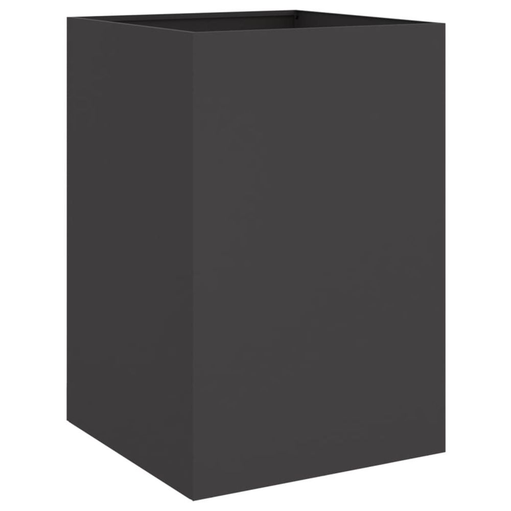 Jardinière d'extérieur noir 52x48x75 cm acier