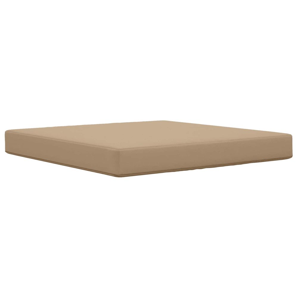 Coussin de canapé d'extérieur polyester taupe 80 x 80 cm