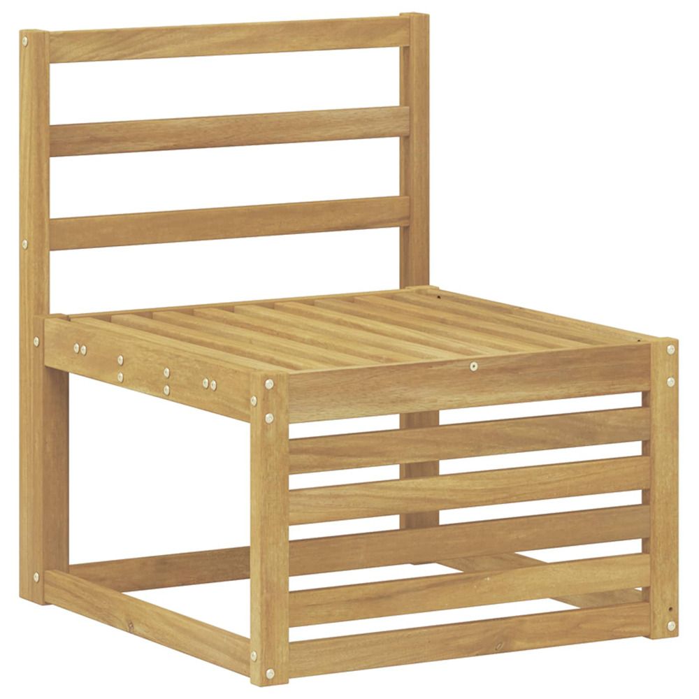 Sofa de milieu extérieur bois d'acacia massif blanc