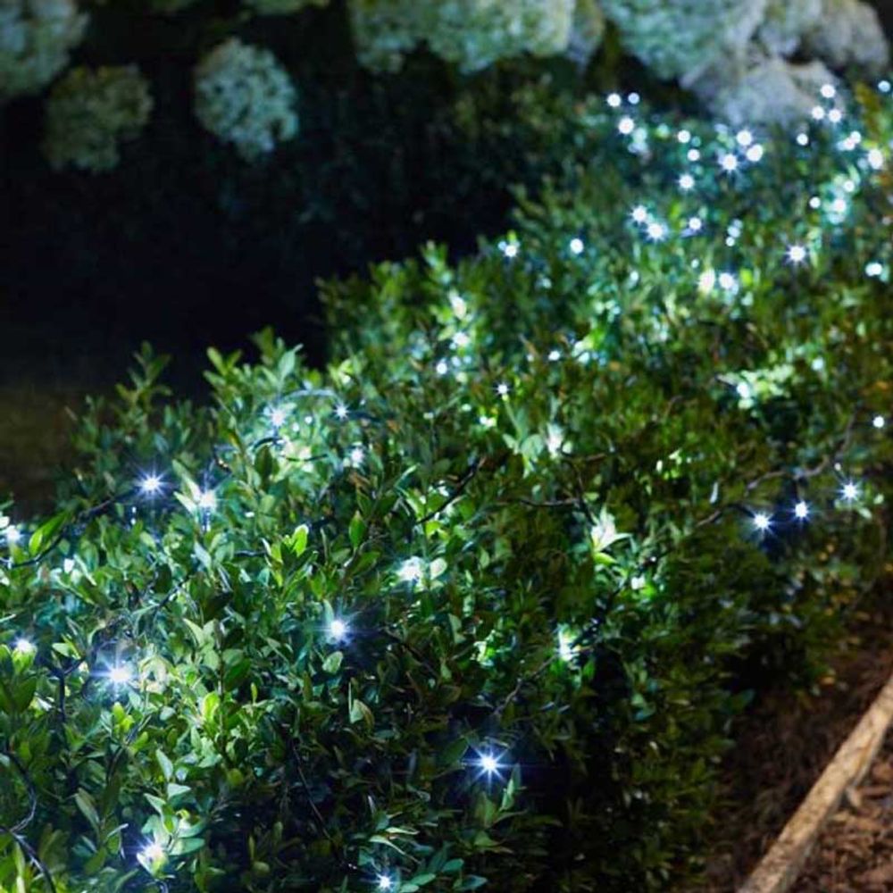 Guirlande solaire blanc froid 200 micro leds