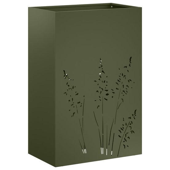 Cache-pot de jardin vert olive 50 x 30 x 75 cm