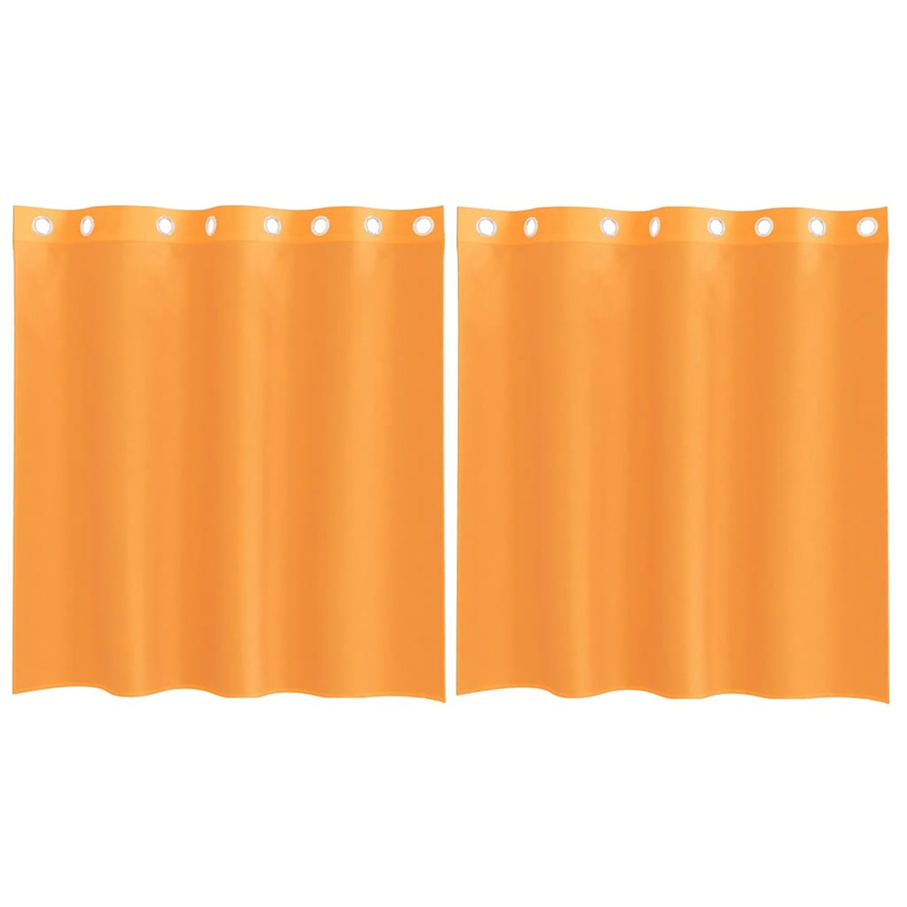 Rideaux en voile avec œillets 2 pcs orange 140x140 cm