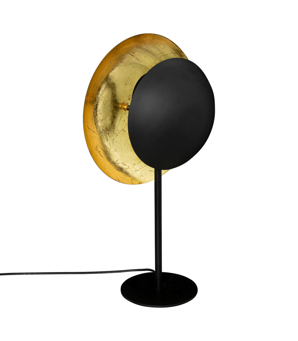 Lampe à poser en métal doré et noir h 57 cm