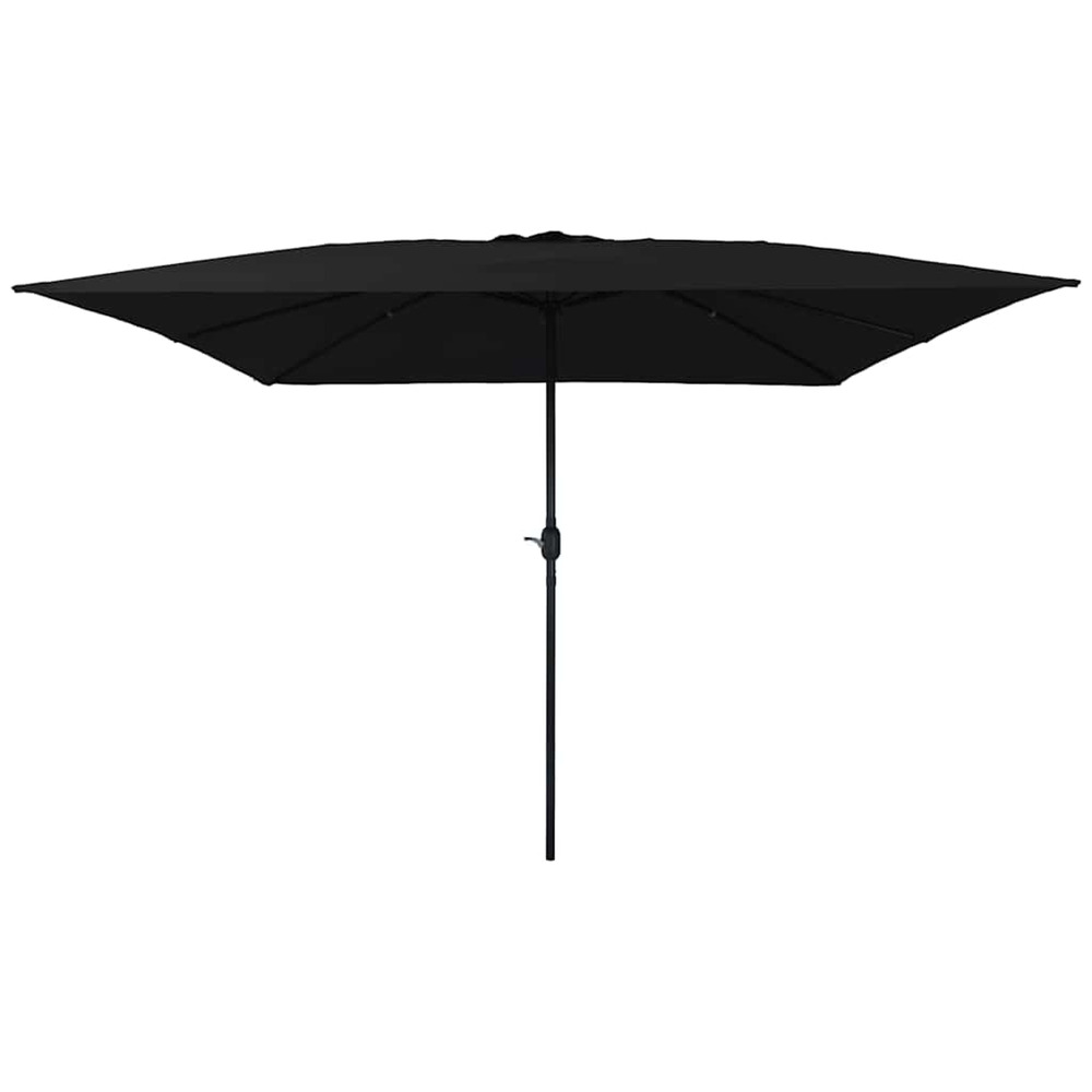 Parasol de jardin noir 295 x 295 x 245 cm polyester et acier