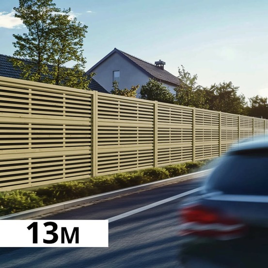 Mur anti-bruit bois 13,14x1,8m silenzo absorb - clôture réduction sonore - palissade