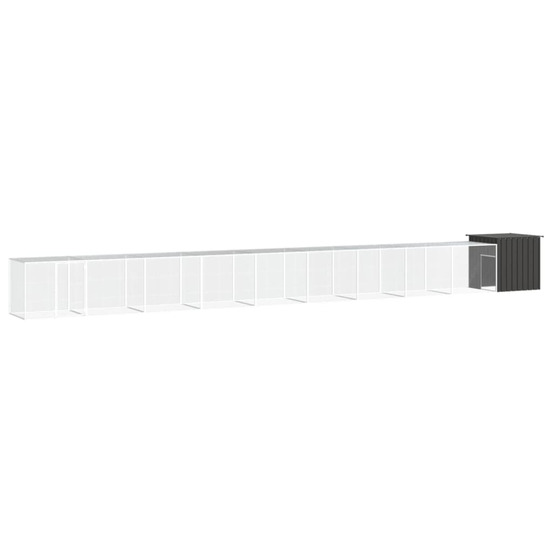 Poulailler anthracite 1000x91x100 cm acier galvanisé