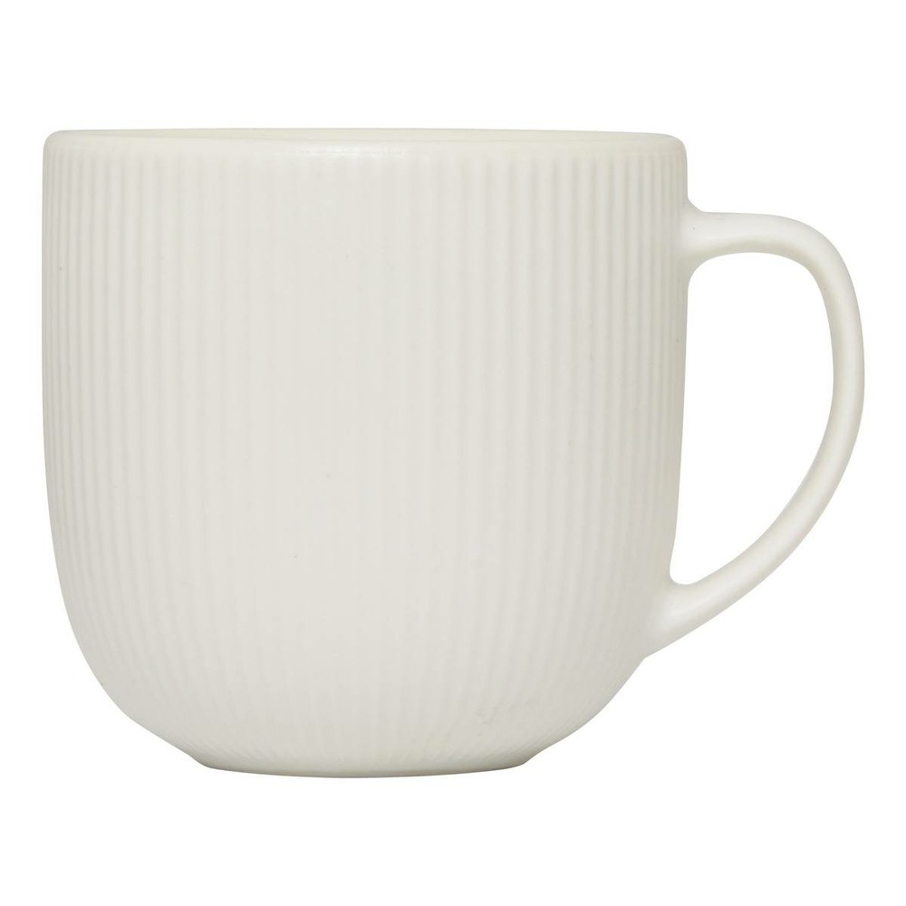 Tasse striée strata blanc 11cl