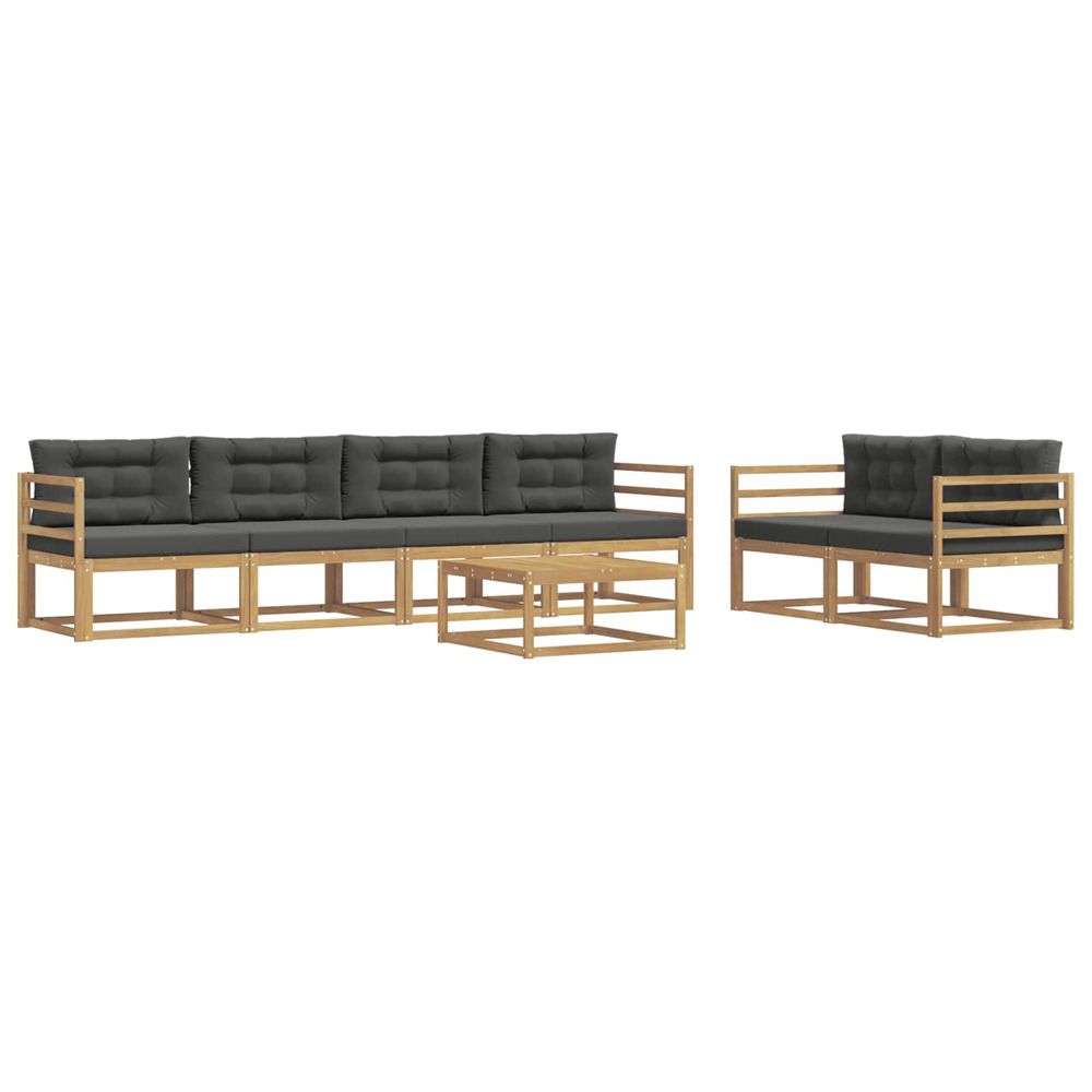Ensemble de canapés d'extérieur 6 pc blanc et anthracite