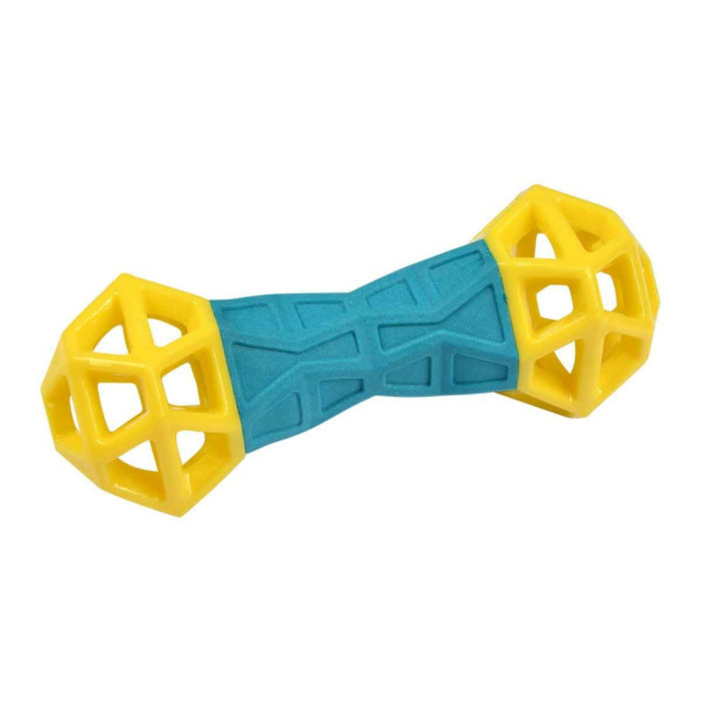 Jouet pour chien os géométrique 18cm bleu
