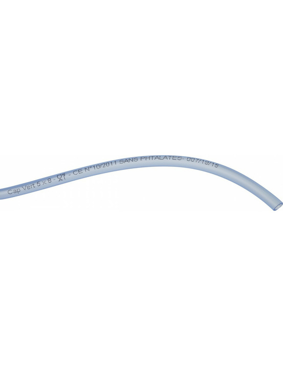 Tuyau cristal 50 m - ø 5 x 8 mm - cap vert