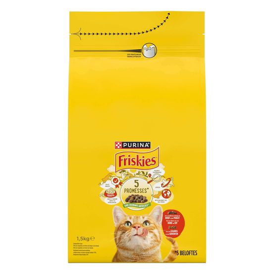 Croquettes chat mélange de bœuf, poulet avec des légumes 1.5 kg