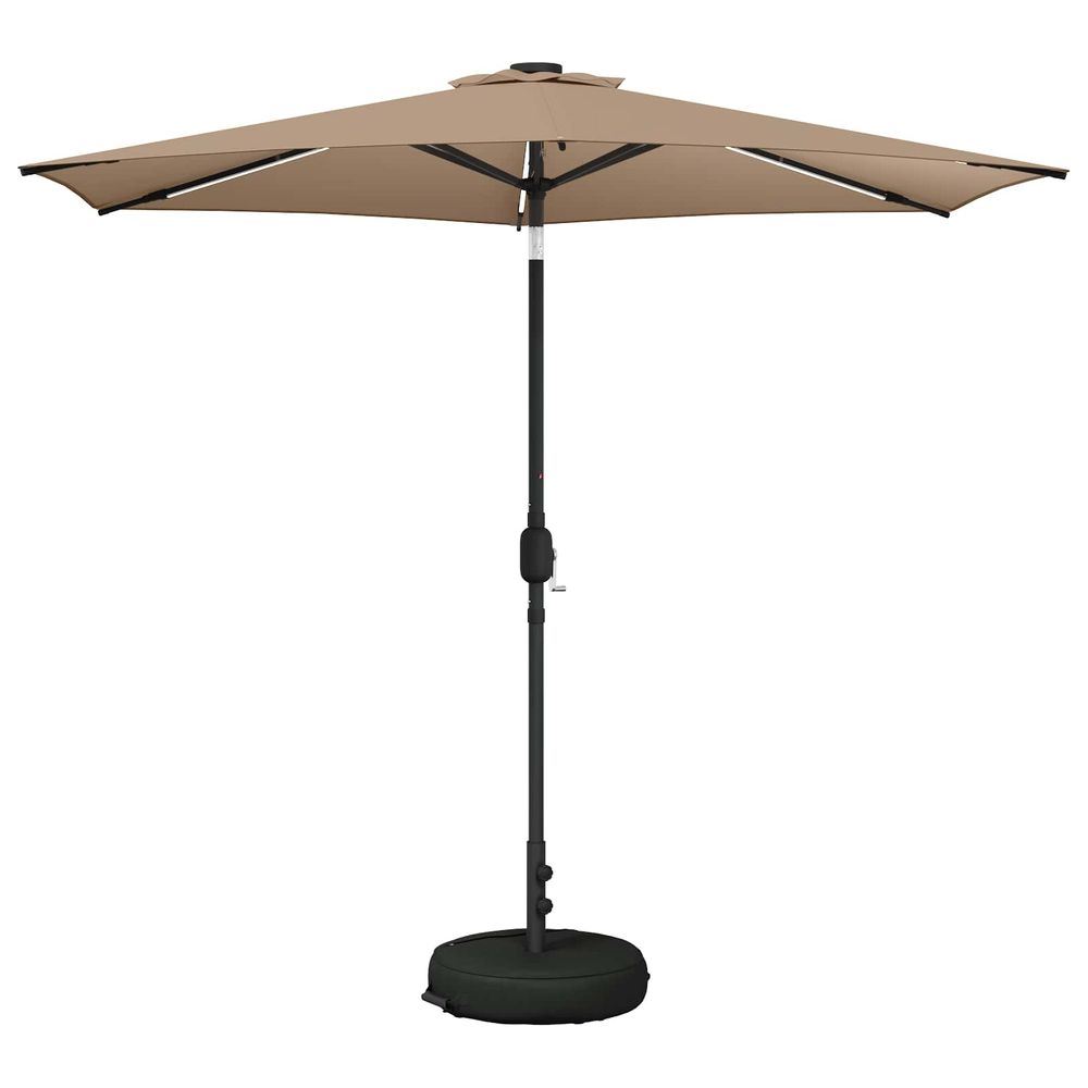 Parasol de jardin avec lumières led et base 270 x 270 cm