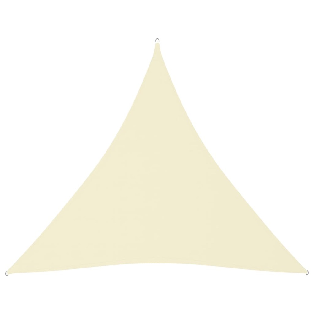 Voile toile d'ombrage parasol tissu oxford triangulaire 4 x 4 x 4 m crème