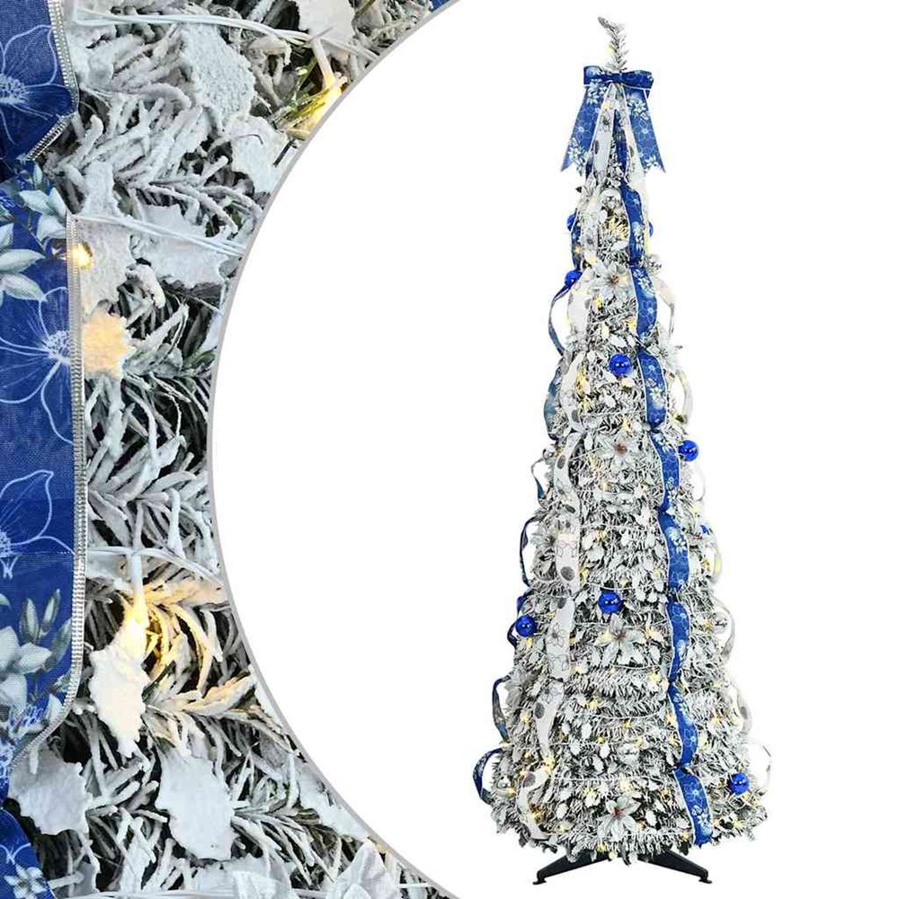 Sapin de noël artificiel blanc 210 cm pvc
