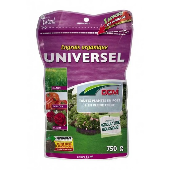 Dcm - engrais universel - sachet de 750g - agriculture biologique