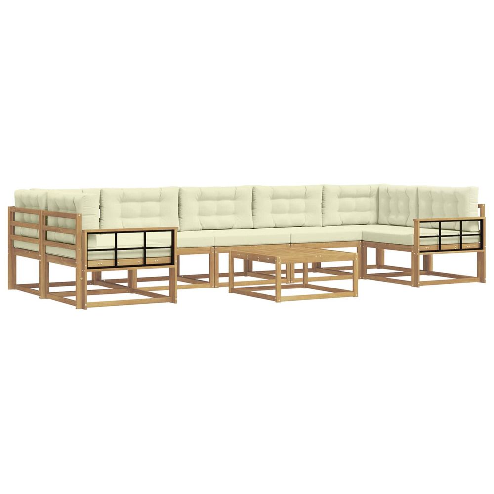 Ensemble de canapés d'extérieur 6 pc blanc et crème