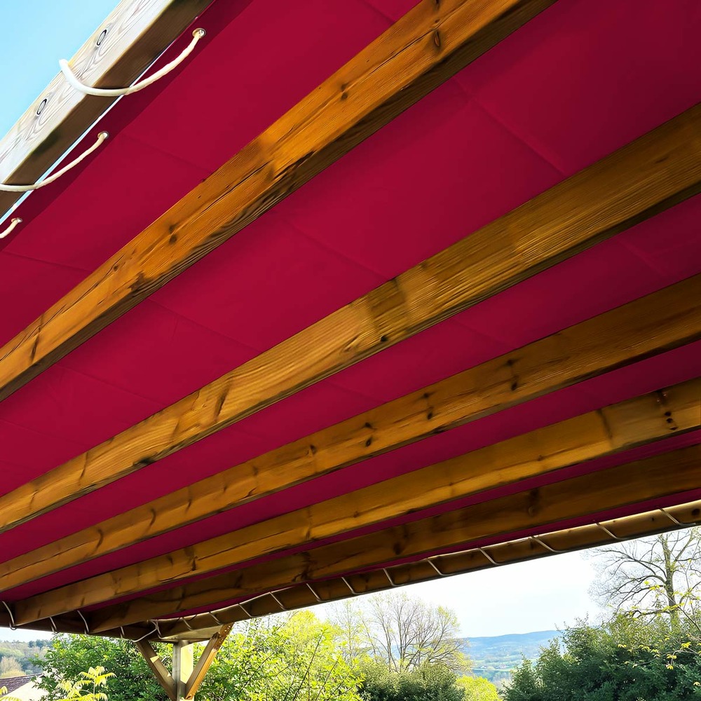 Toile pergola tecplast lp506pr 4x4 m - rouge bordeaux - garantie 5 ans