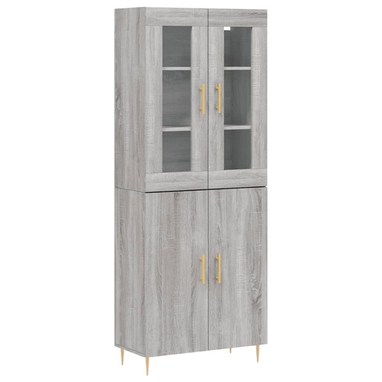 Buffet bahut commode armoire meuble de rangement organisateur cuisine salle de séjour salon haut sonoma 69,5 x 34 x 180 cm bo