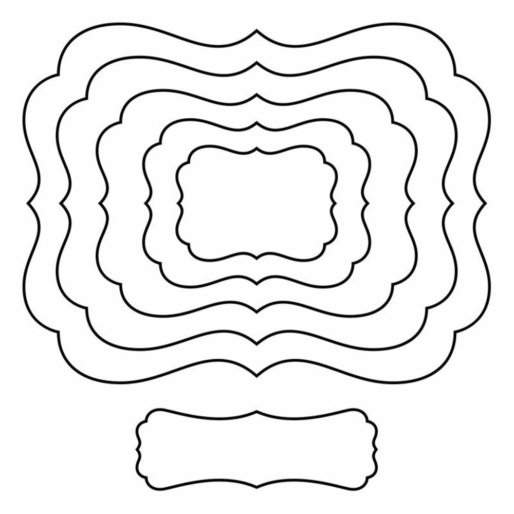 Matrices de découpe et d'embossage - etiquettes baroques