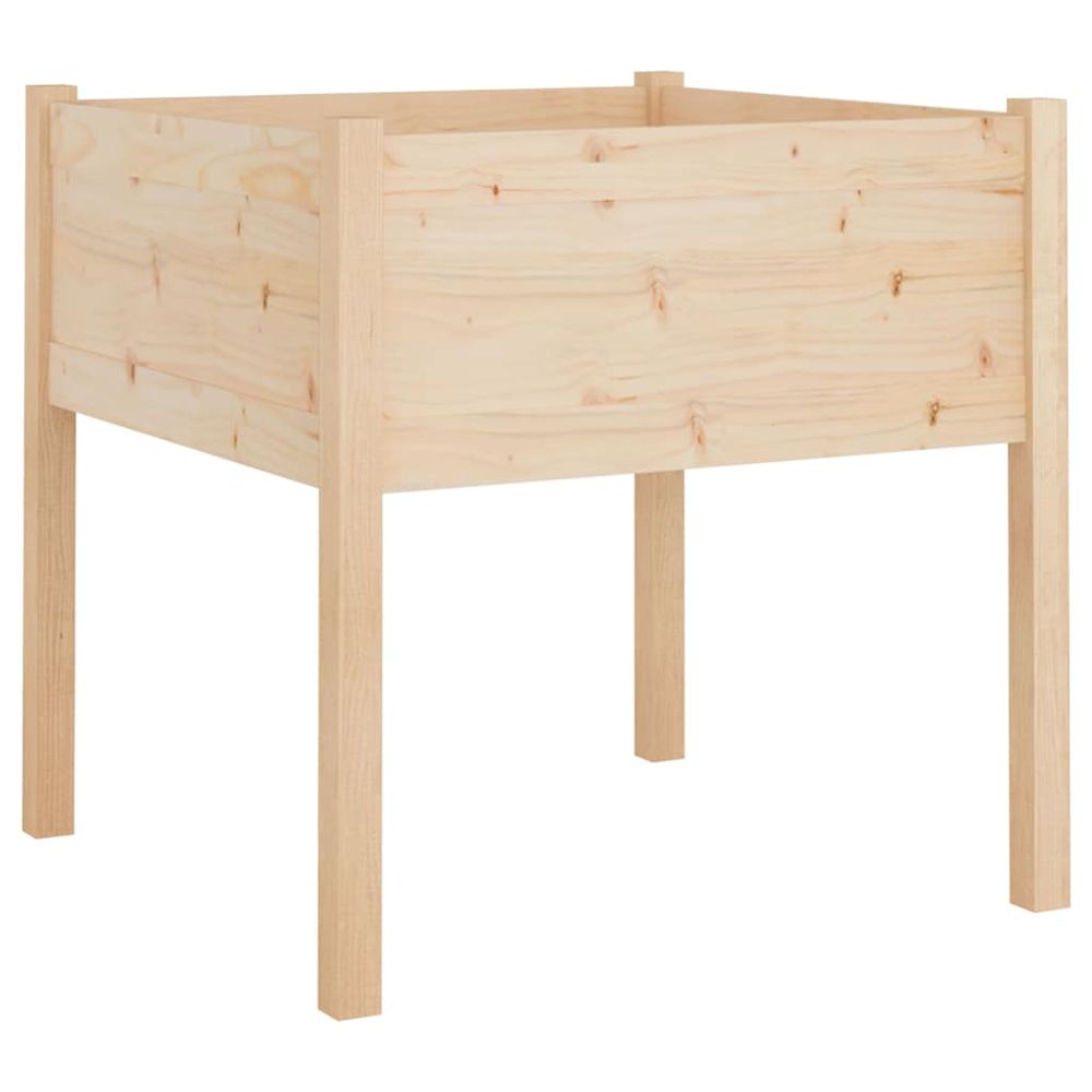 Jardinière d'extérieur d'extérieur 70x70x70 cm bois de pin massif