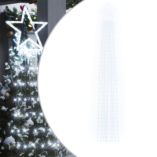Guirlande de sapin de noël 320 led blanc froid 375 cm