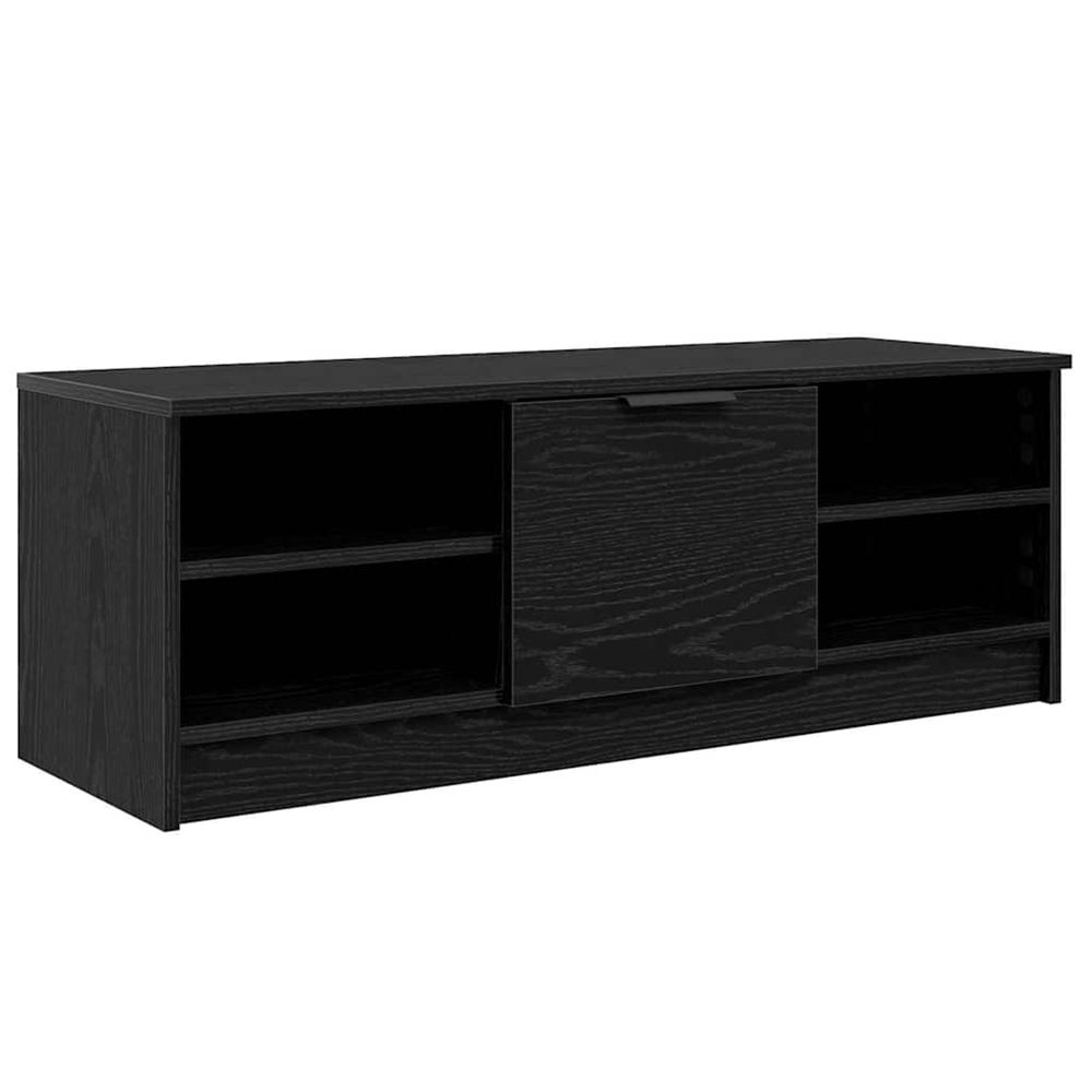 Meuble tv 102 x 35 x 36,5 cm chêne noir bois d'ingénierie