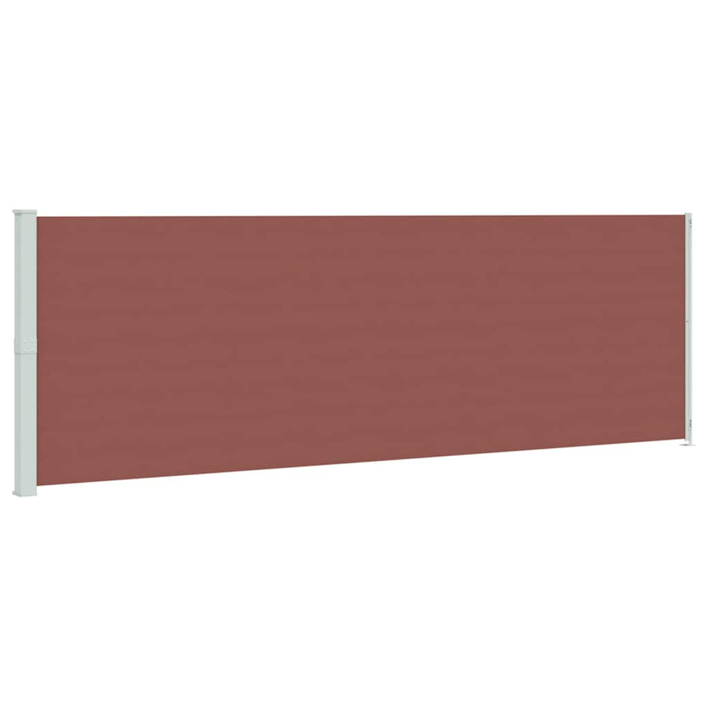 Auvent latéral rétractable de patio 200x600 cm marron