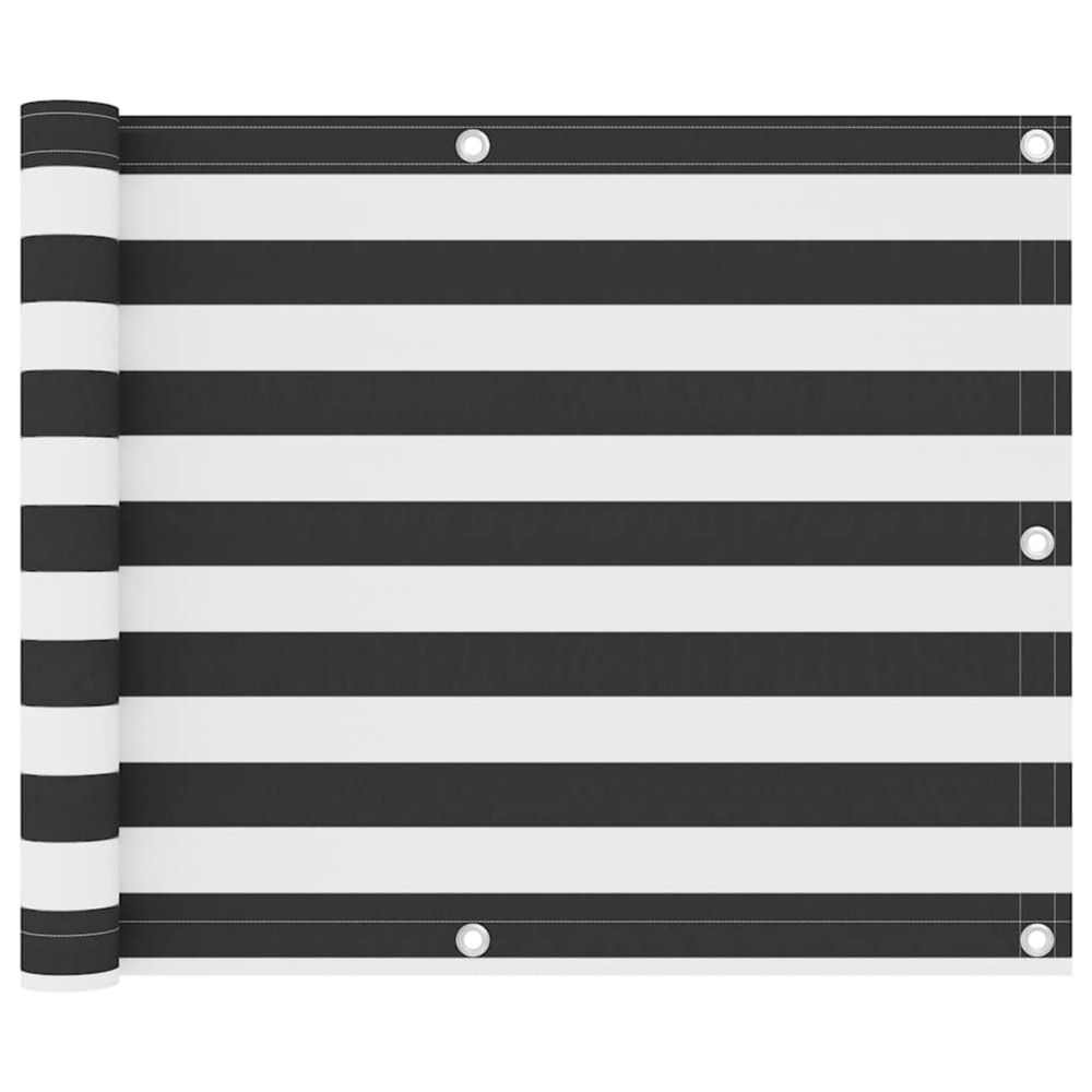 Écran de balcon anthracite et blanc 75x300 cm tissu oxford