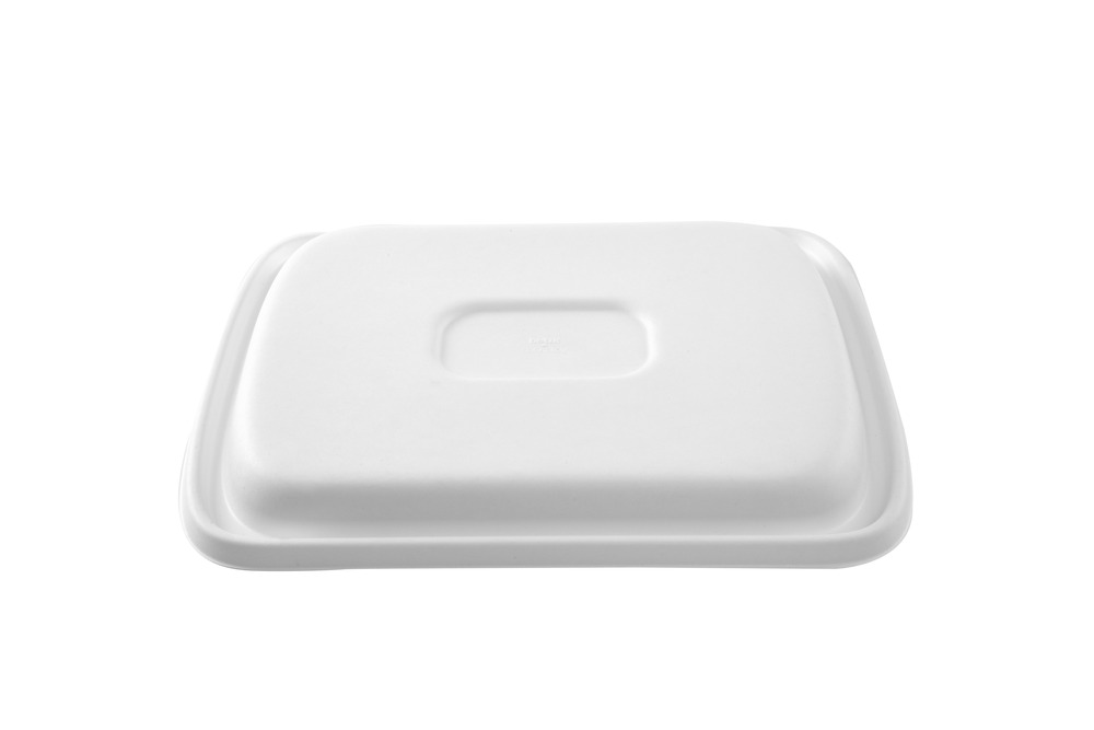 Eko food tray small - couvercle blanc en canne à sucre pour eko food tray small - 120 unités - betik