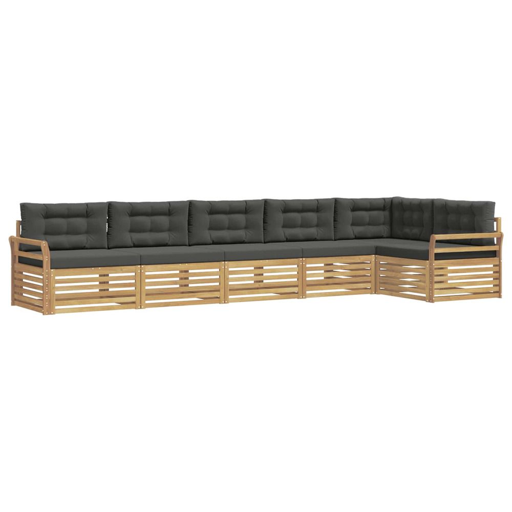 Ensemble de canapés d'extérieur 6 pc blanc et anthracite