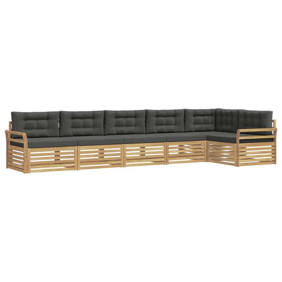 Ensemble de canapés d'extérieur 6 pc blanc et anthracite