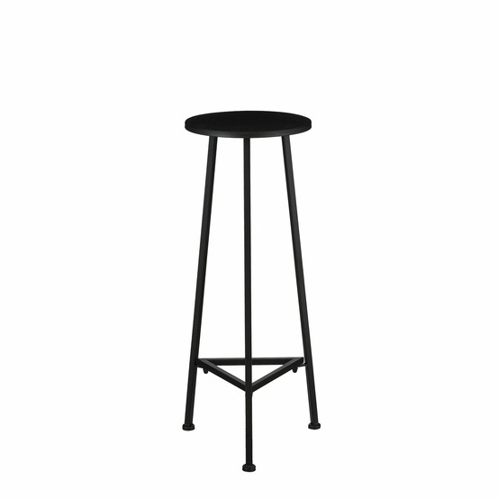 Mica decorations adine table de plantes - h80 x ø30 cm - métal - noir